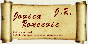 Jovica Romčević vizit kartica